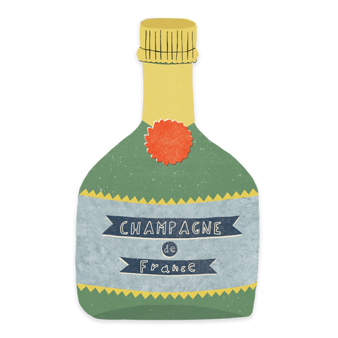 Champagne - individual sticker