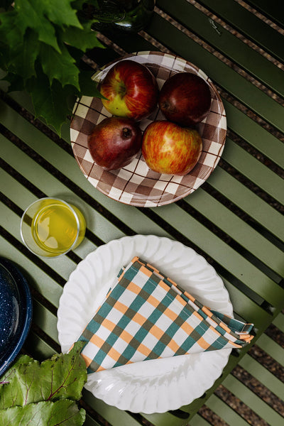 Peach & Forest Picnic Napkins - pair of 2
