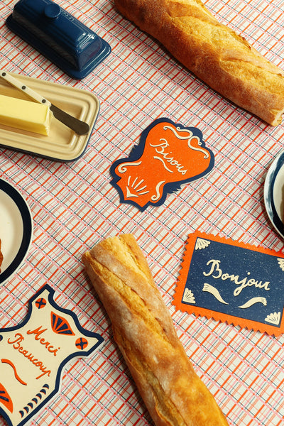 Bonjour Die Cut Card - From Paris with Love Collection