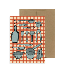 Cuisine Gingham Card