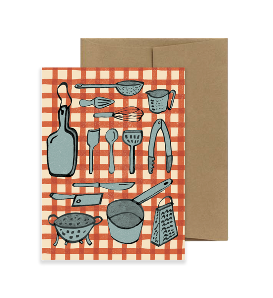 Cuisine Gingham Card
