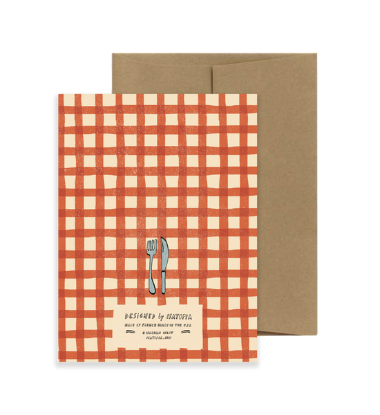 Cuisine Gingham Card