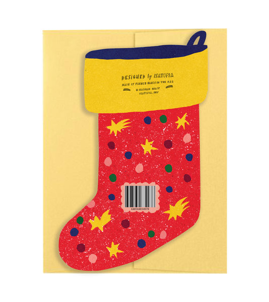 Angel Stocking - Die Cut Card