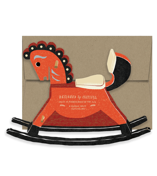 Rocking Horse - Die Cut Card