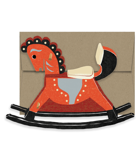 Rocking Horse - Die Cut Card