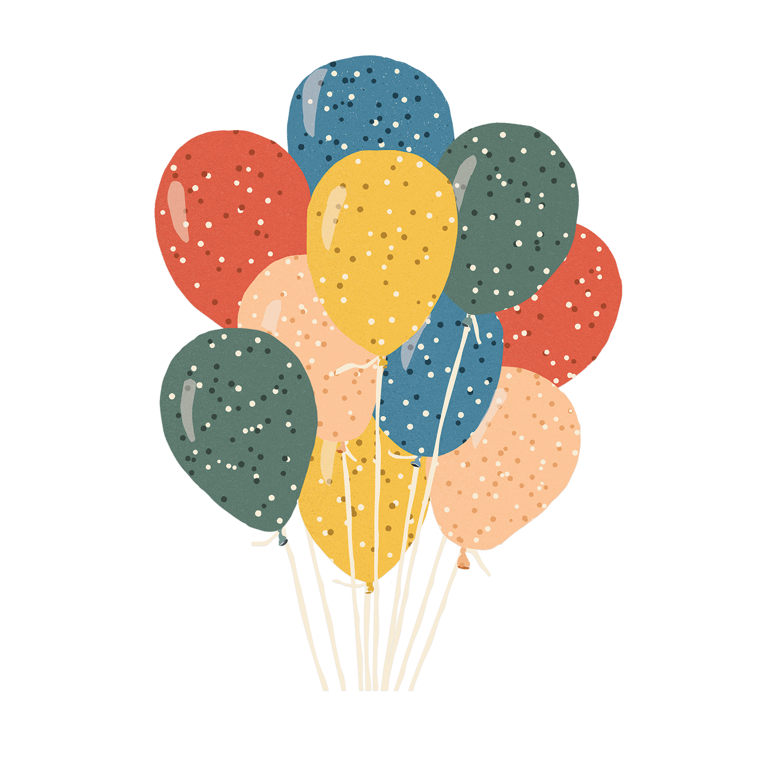 Party Balloons - individual sticker