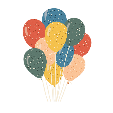 Party Balloons - individual sticker