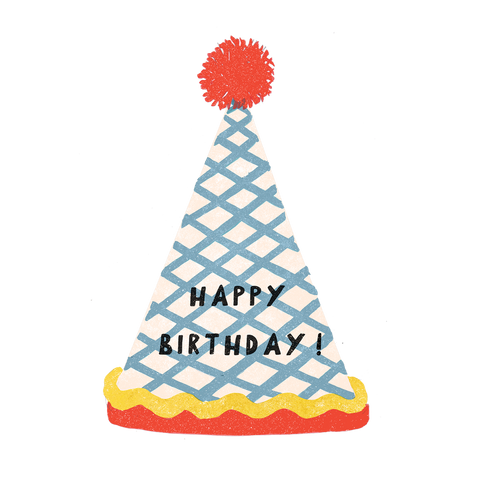 Birthday Hat - individual sticker