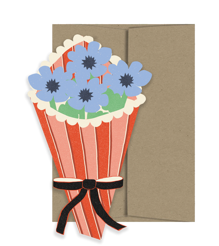 Flower Bouquet Amour Collection - Die Cut Card