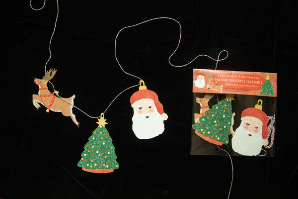 Christmas Paper Ornaments - Pack of 3