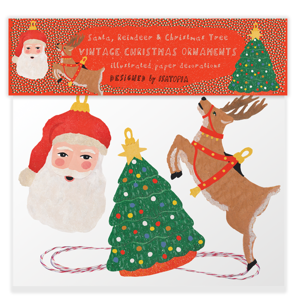 Christmas Paper Ornaments - Pack of 3