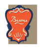 Bisous Die Cut Card - From Paris with Love Collection