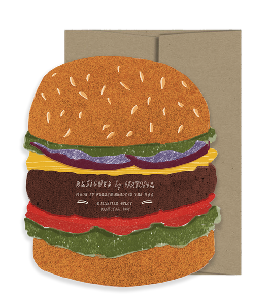 Hamburger Card - American Collection Die Cut