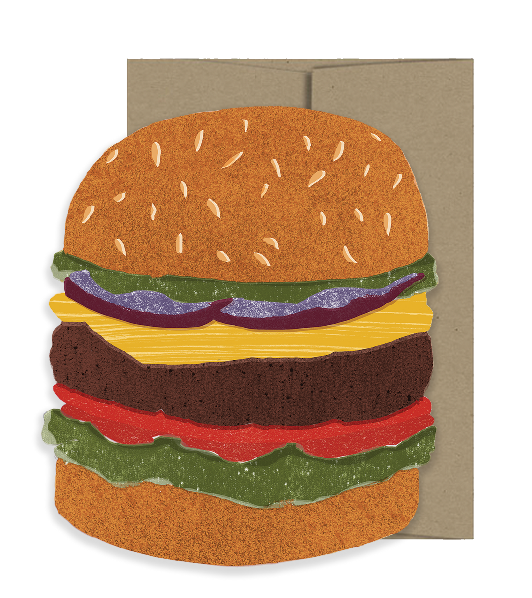 Hamburger Card - American Collection Die Cut