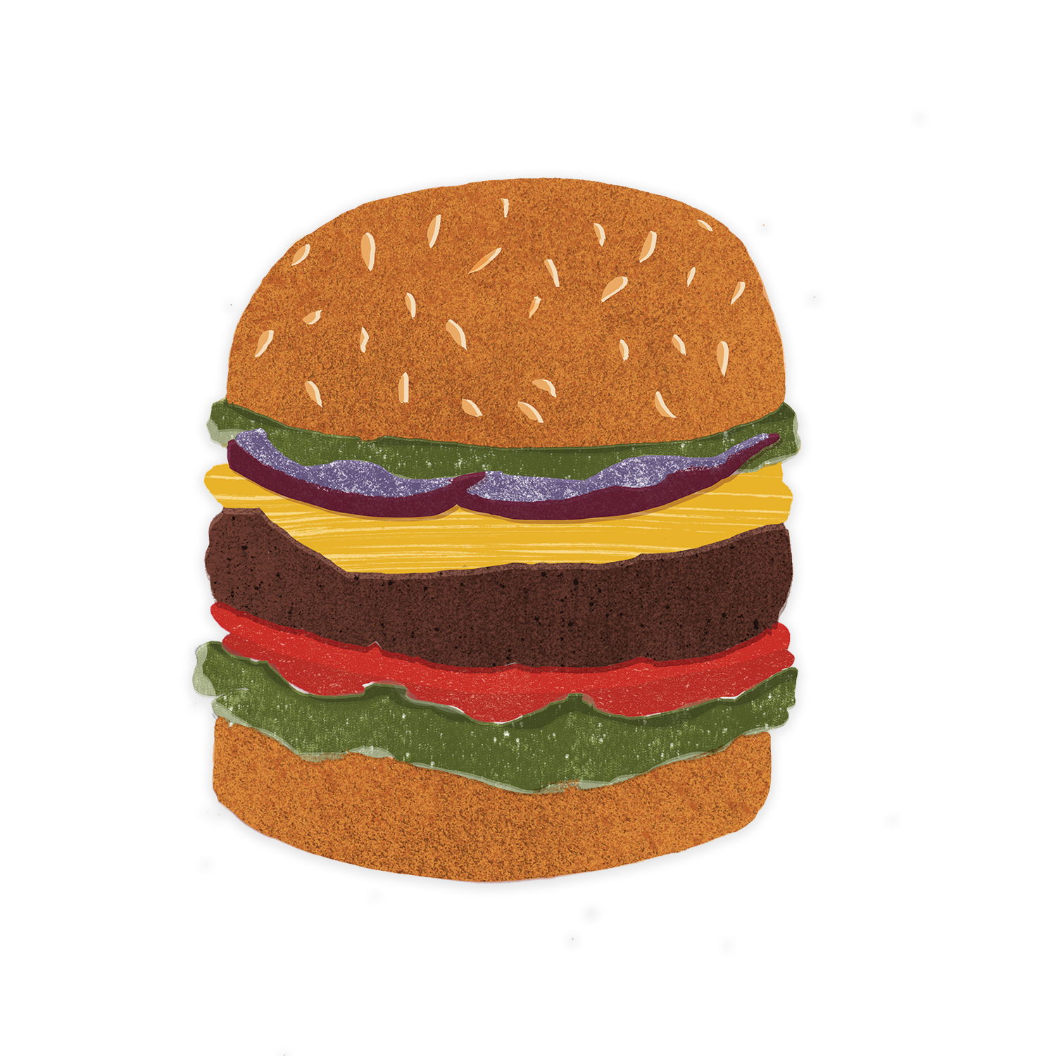 Hamburger - individual sticker