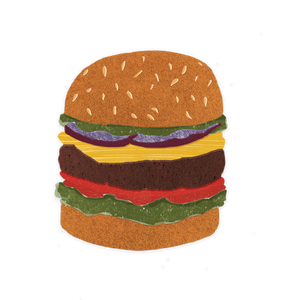 Hamburger - individual sticker