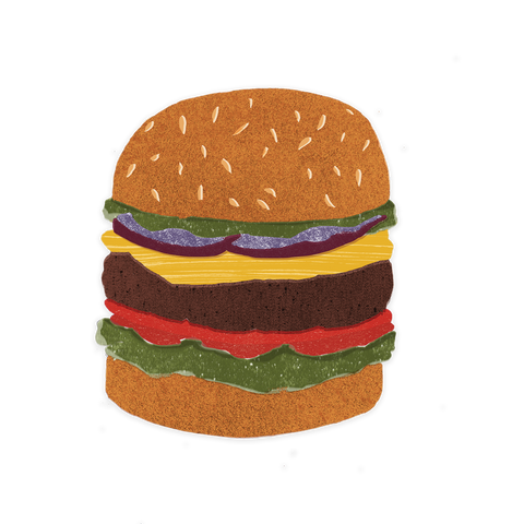 Hamburger - individual sticker