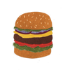 Hamburger - individual sticker
