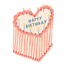 Heart Cake - individual sticker