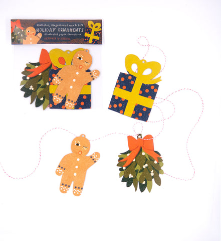 Holiday Paper Ornaments - Pack of 3
