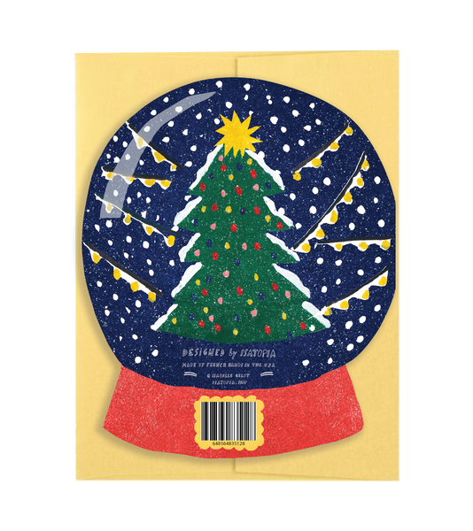 Holiday Magic Snow Globe - Die Cut Card