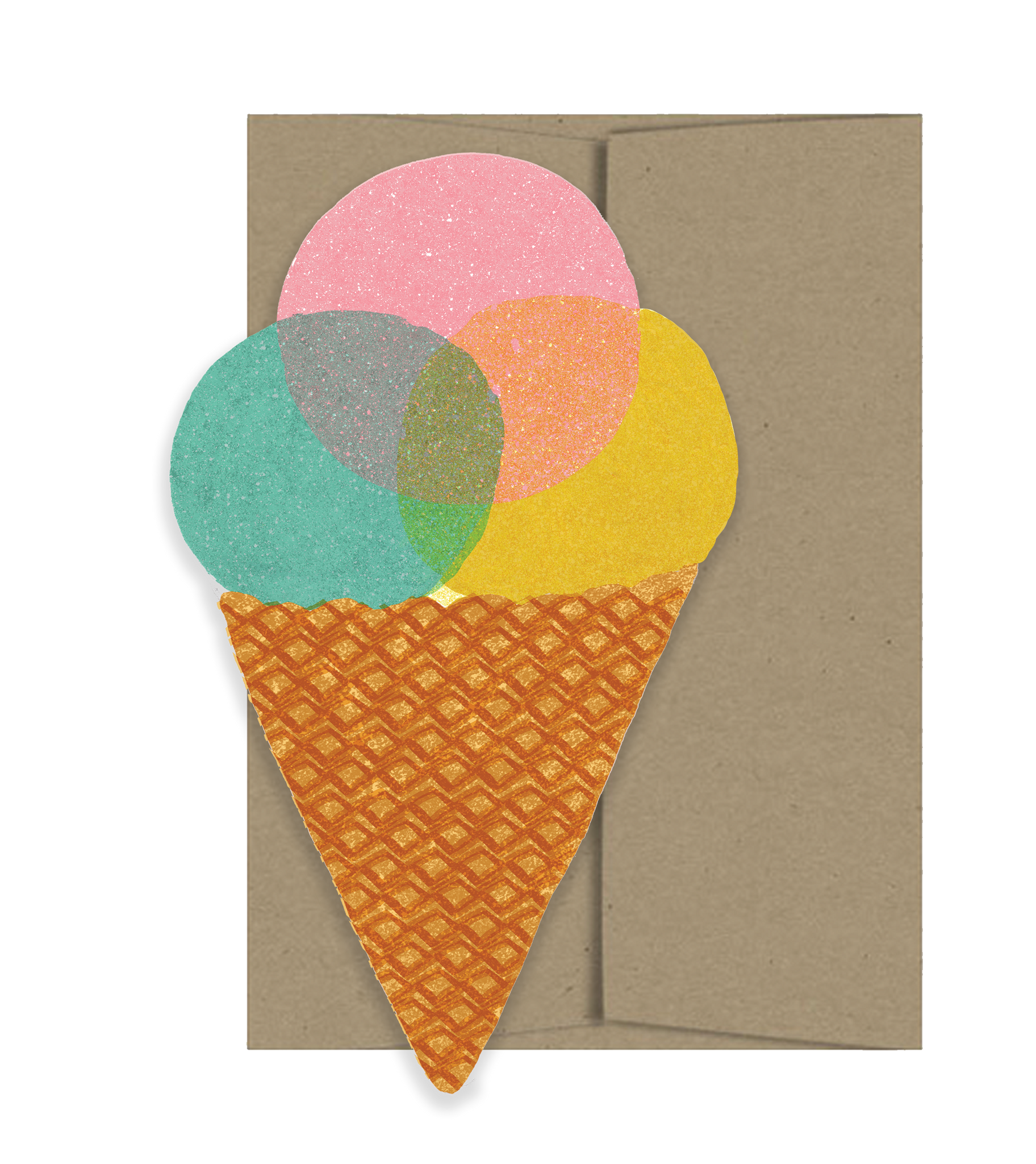 Ice Cream Die Cut Card - Seaside Collection