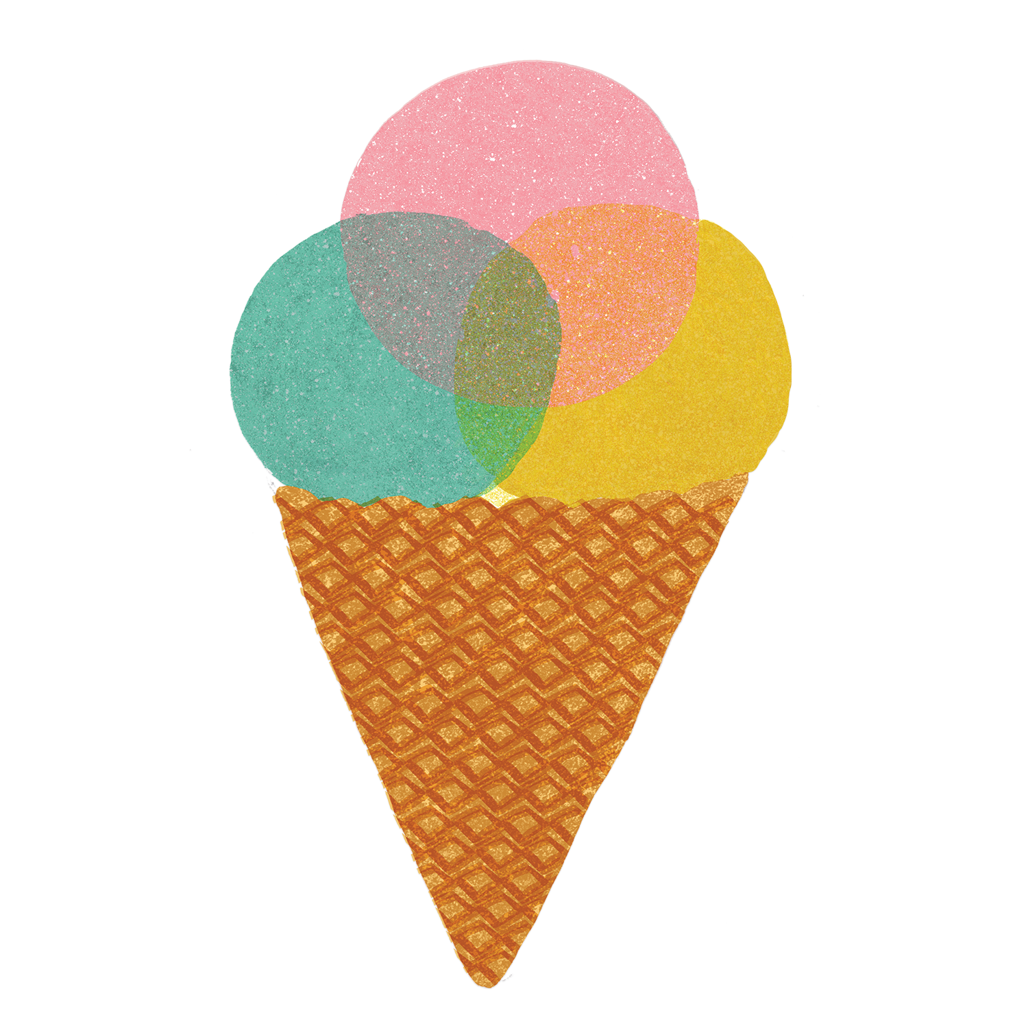 Ice Cream Cone - individual sticker