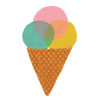 Ice Cream Cone - individual sticker