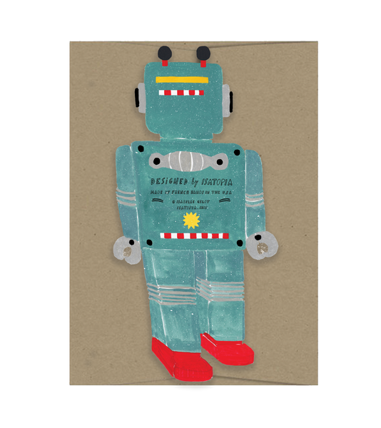 Little Robot Die Cut Card - Playtime Collection