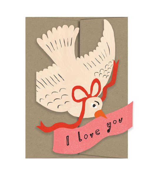 Love You Bird - Die Cut Card