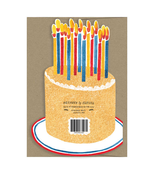 Make a Wish Cake - Die Cut Card