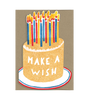Make a Wish Cake - Die Cut Card