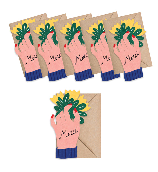 Merci Hand Mini Cards - Box of 6