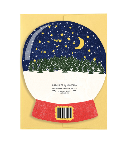 Merry & Bright Snow Globe - Die Cut Card