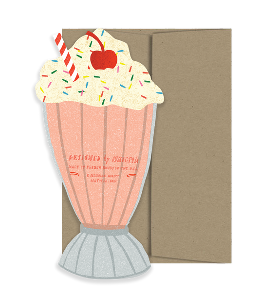 Milkshake Card - American Collection Die Cut