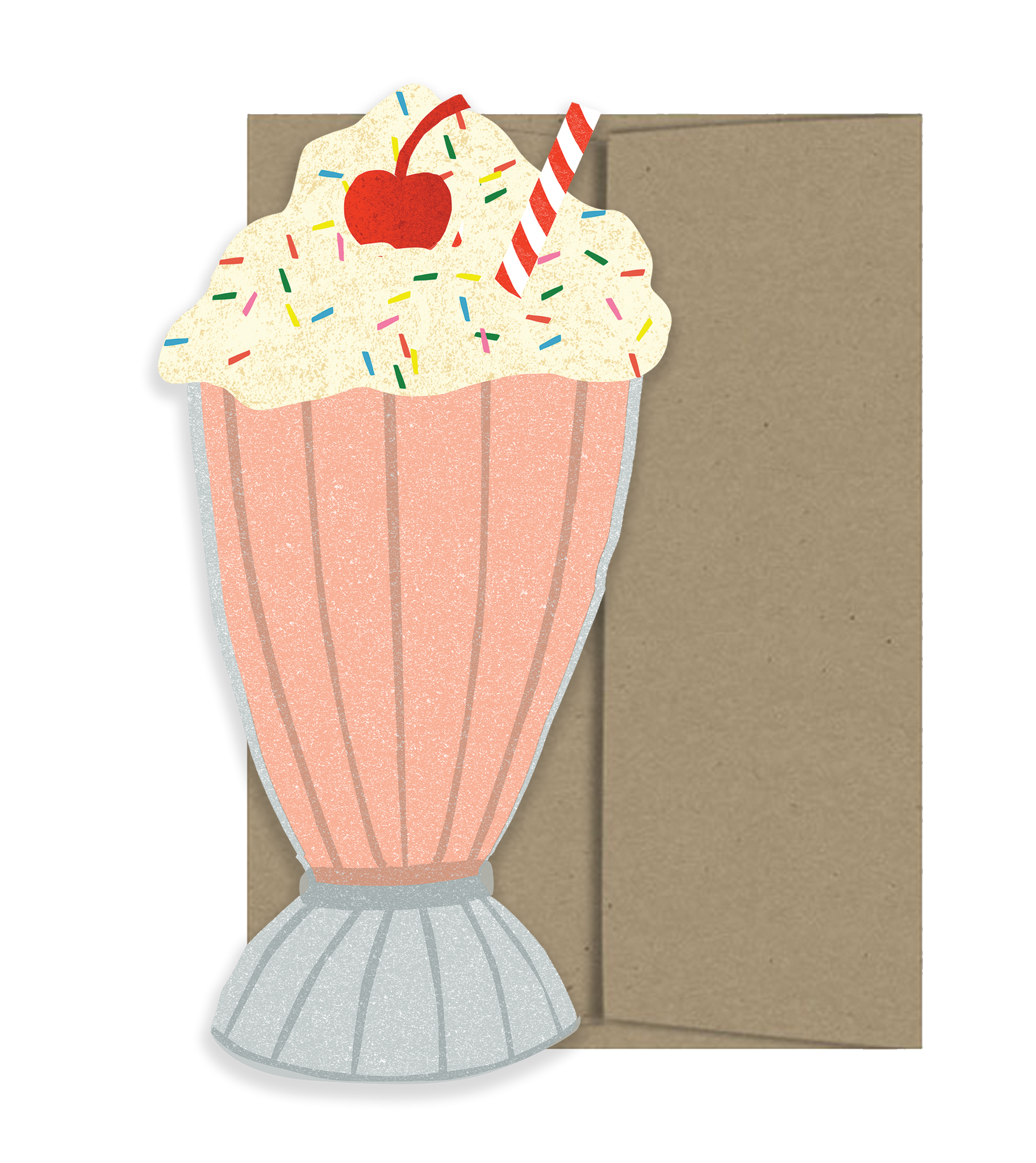 Milkshake Card - American Collection Die Cut