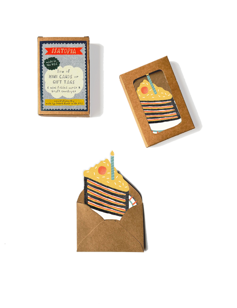 Birthday Cake Mini Cards - Box of 6