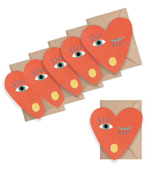 Heart Blink Mini Cards - box of 6