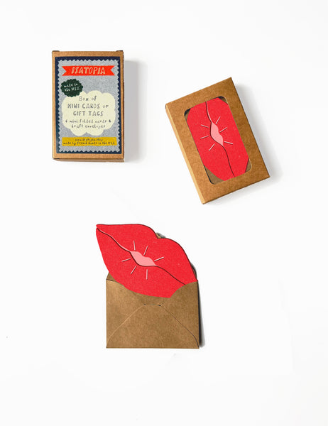 Bisou Lips  Mini Cards - box of 6