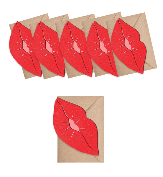 Bisou Lips  Mini Cards - box of 6