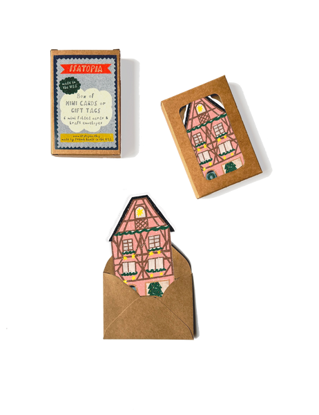 Pink Cottage Mini Cards - Box of 6