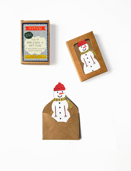 Snowman Mini Cards - Box of 6
