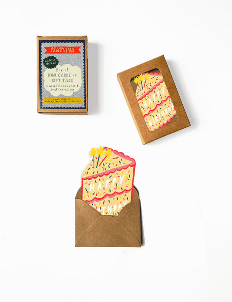 Birthday Star Cake Mini Cards - Box of 6