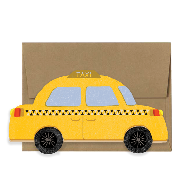 Yellow Cab Card - NYC Collection Die Cut