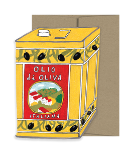 Olive Oil  Die Cut Card - Italian Collection