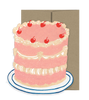 Party Cake Die Cut Card - Party Collection