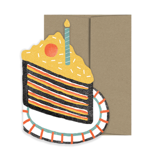Piece of Cake - Die Cut Birthday Card