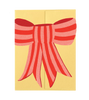 Pink Stripy Bow - Die Cut Card