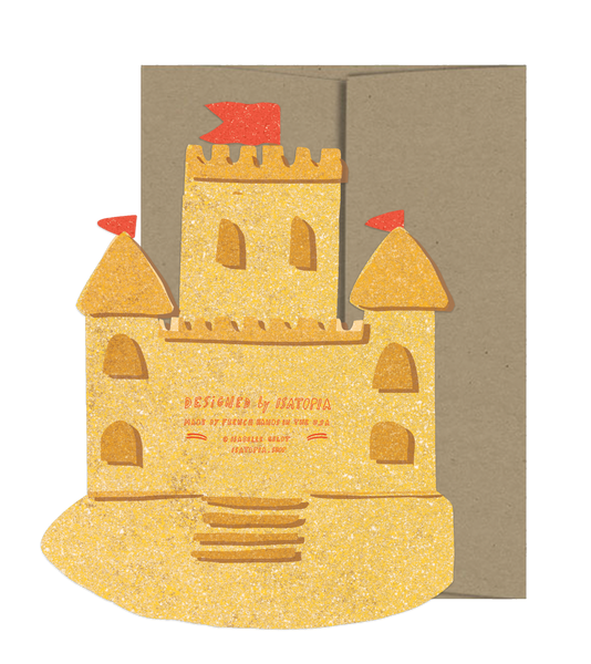 Sandcastle Die Cut Card - Seaside Collection