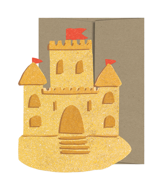 Sandcastle Die Cut Card - Seaside Collection